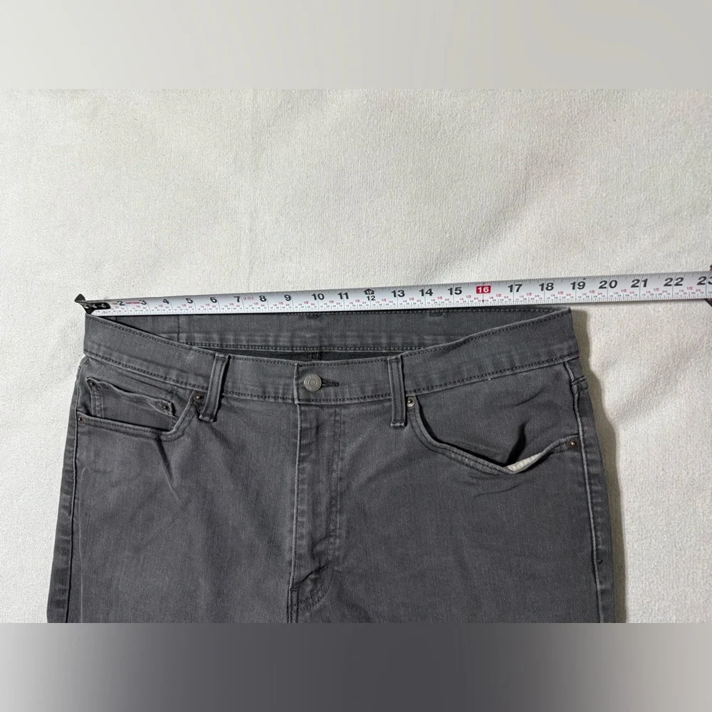 Levis Jeans Mens 37x29 Gray 541 Athletic Tapered‎ Mid Rise Stretch Dark Wash